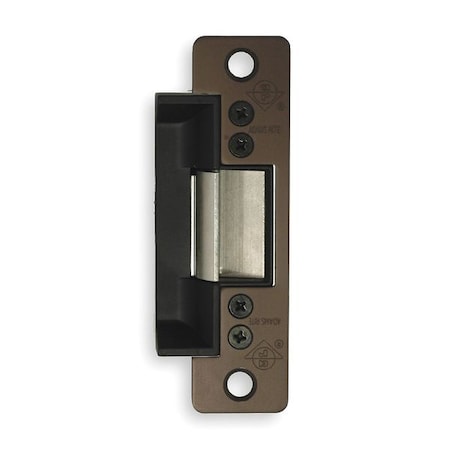 Adams Rite Electric Door Strike, Steel, Dark Bronze, For Use With: Cylindrical Locksets with Deadlatches 7100-540-313-00