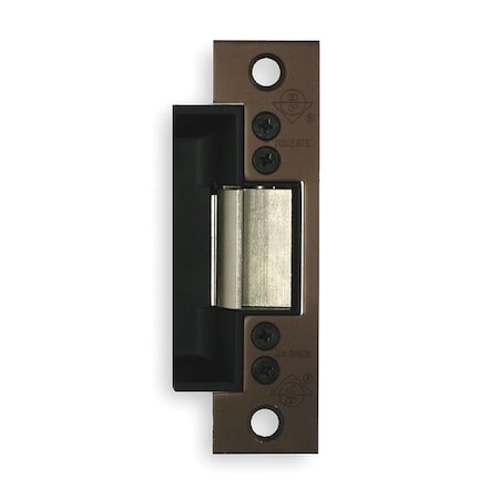 Adams Rite Electric Door Strike, Steel, Dark Bronze, For Use With: Cylindrical Locksets with Deadlatches 7140-540-313-00