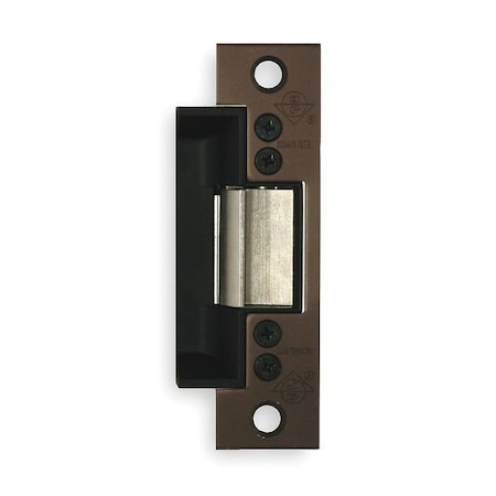 Adams Rite Electric Door Strike, Steel, Dark Bronze, For Use With: Cylindrical Locksets with Deadlatches 7140-510-313-00