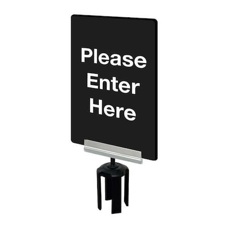 Tensabarrier Acrylic Sign for Tensabarrier Post SIGN-0711-250-33-V-S01 BRKT-HDSC-1P