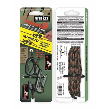 Nite Ize Knot Replacement, 3-2/5 In., Aluminum, Blck F9L-03-01CAMO