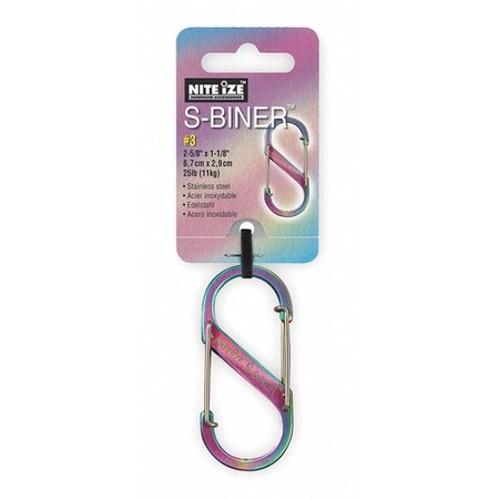 Nite Ize Double Gate Carabiner, 2-5/8 In., Spectrum SB3-03-07