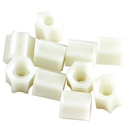 ACORN CONTROLS Nylon Compression Nuts, 1/4 In OD, PK10 1895-451-001