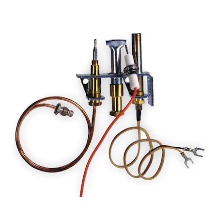 Robertshaw Pilot Assembly, LP/NG, 750 and 18 to 30 mV, T-Pile 24, Electrode 18, T-Couple 18 L., Lo-Mass 1819-001