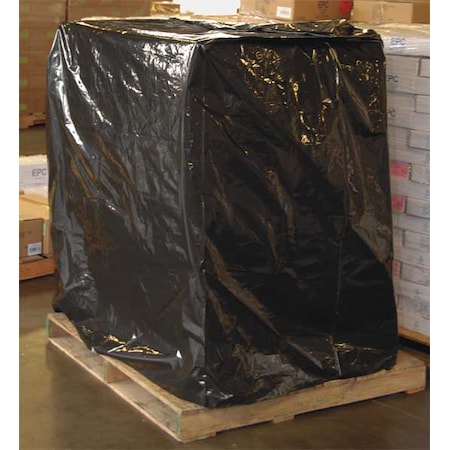Zoro Select Pallet Cover, 73 in x 51 in, 3 mil, Black, 50 PK 2EWJ5