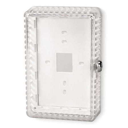 Zoro Select Universal Thermostat Guard, Off-White, Plastic 2E999