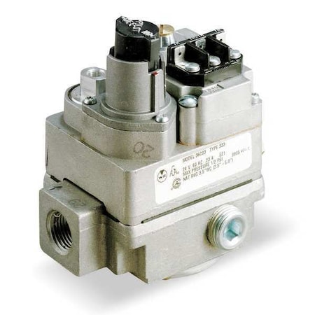 WHITE-RODGERS Gas Valve, NG/LP, Standing Pilot, 750 mV, 2.5 to 5.0 in wc, 0.23 A 36C03U-433