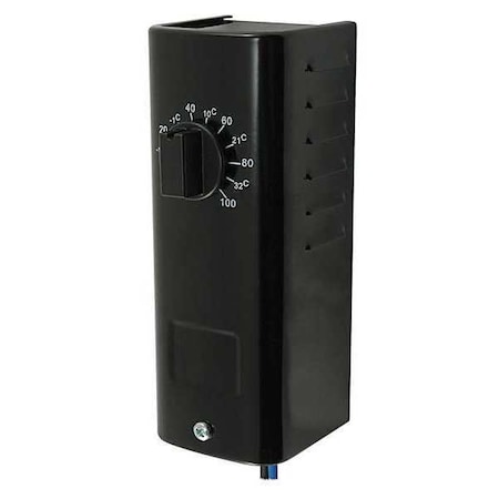 Dayton Line Volt Mechanical Tstat, Open/Close on Rise, -10 Degrees to 100 Degrees F, SPDT, 120 to 277V AC 2E816