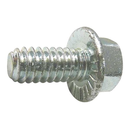 Zoro Select Grade 5, 1/4"-20 Flange Bolt, Zinc Plated Steel, 1/2 in L, 100 PK U01049.025.0050