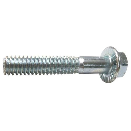 Zoro Select Grade 5, 1/4"-20 Flange Bolt, Zinc Plated Steel, 3/4 in L, 50 PK 2FB97