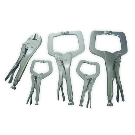 WESTWARD Locking Clamp Set, 5 Pc. 2FDD4