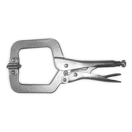 WESTWARD Locking C-Clamp, 10", 3-1/8Cap, 2-1/4Throat 2FDC8