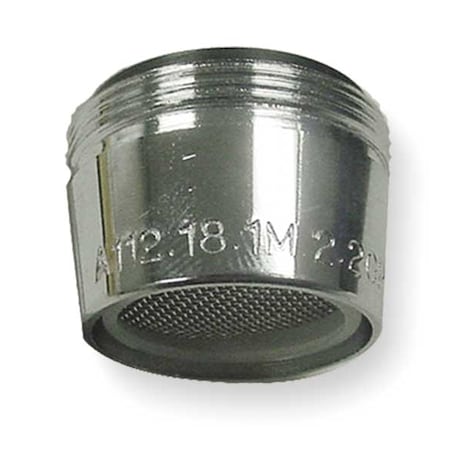 Kissler 2.2 gpm Outlet, 15/16"-27, 55/64"-27 Thread Size, Chrome, Metal, 6 PK AB83-6010