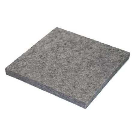 Zoro Select Felt, F-7, 1/2 In Th, 72 In W x36 In L, Gray 3HAU8
