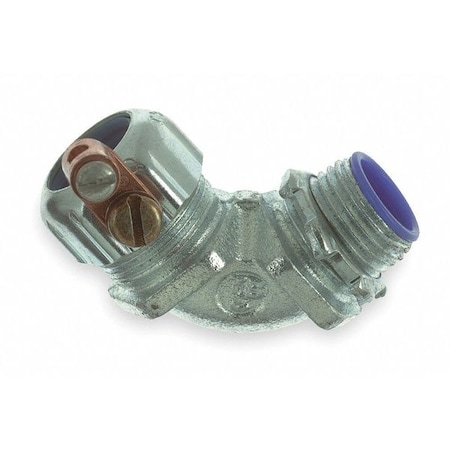 Abb Grounding Connector, 1/2 In., Steel, 90 Deg 5352GR