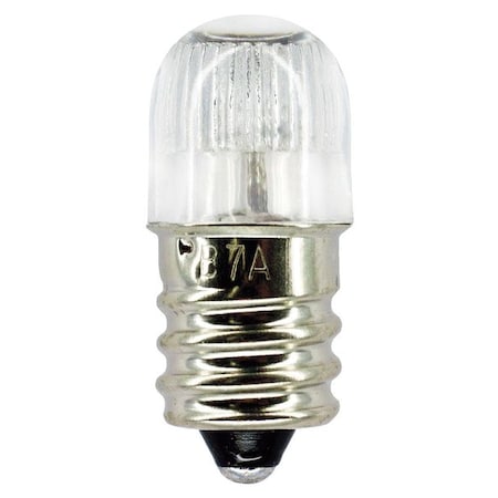 Zoro Select 0.3W, T4 Miniature Neon Light Bulb (Formerly LumaPro), PK10 B7A-P 10PK