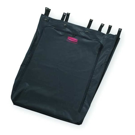 Rubbermaid Commercial Open Top, Vinyl, Hamper Bag, Black FG635000BLA