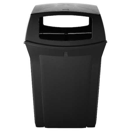 Rubbermaid Commercial Ranger(R) 45 gal Square Outdoor Can, Black, None, Plastic, 24 7/8 in FG917388BLA