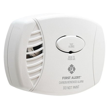 First Alert Carbon Monoxide Alarm, 85 dB at 10 ft, 9 Volt Replaceable Battery, Electrochemical CO605B