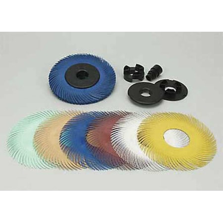 Scotch-Brite Radial Bristle Brush, T-C, 6x1,120G, PK80 61500189180