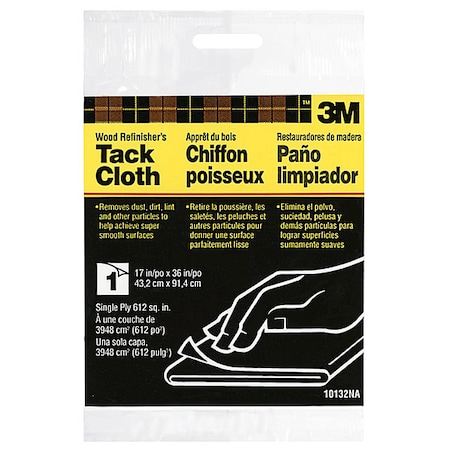 3M Tack Cloth, 17x36In, Single Ply, PK48 10132