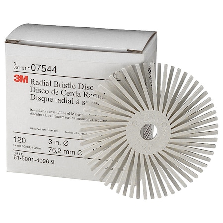 Scotch-Brite Radial Bristle Disc, 9/16" dia., Ceramic 7000000764