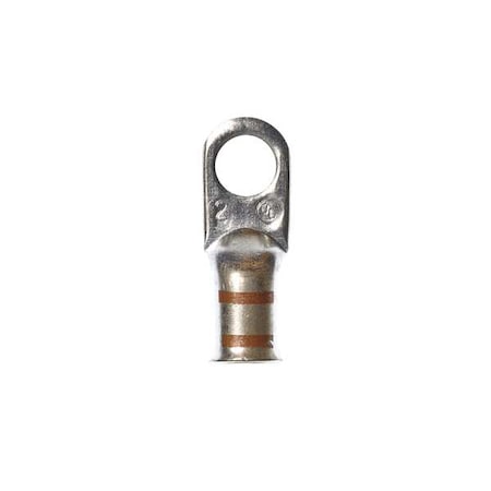 3M Compression Lug Ring Tongue, 250 kcmil Max, 1/2 in Stud, Short Barrel, Copper, Yellow, 60 PK MC250-12RX