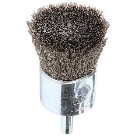 WEILER Crimped Wire End Wire Brush, Stainlesss Steel 96307