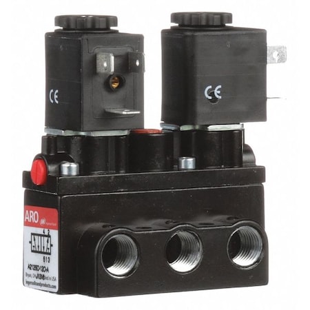 Aro Solenoid Air Control Valve, 1/4 In, 120VAC A212SD-120-A