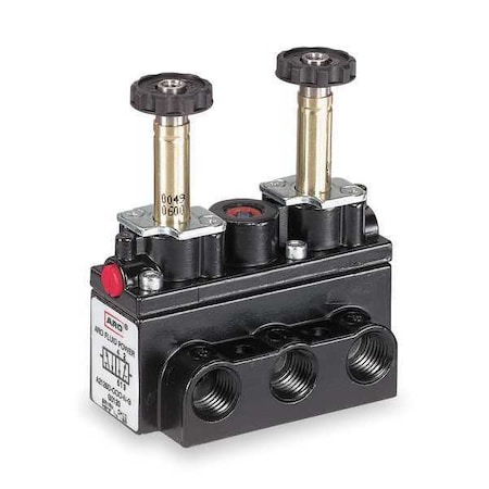 Aro Solenoid Air Control Valve, 1/4 In, 4-Way A212SD-000-N
