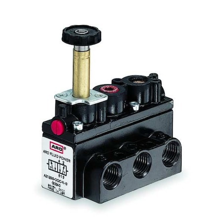 Aro Solenoid Air Control Valve, 1/8 In, 4-Way A211SS-000-N