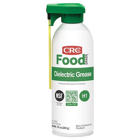 Crc Dielectric Grease, 10 oz, Aerosol Can, H1 Food Grade, Clear 03082