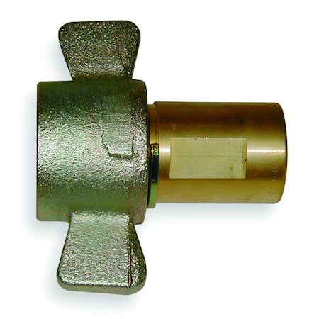 AEROQUIP Hydraulic Quick Connect Hose Coupling, Brass Body, Thread-to-Connect Lock, 3/8"-18 Thread Size 5100-S5-8B