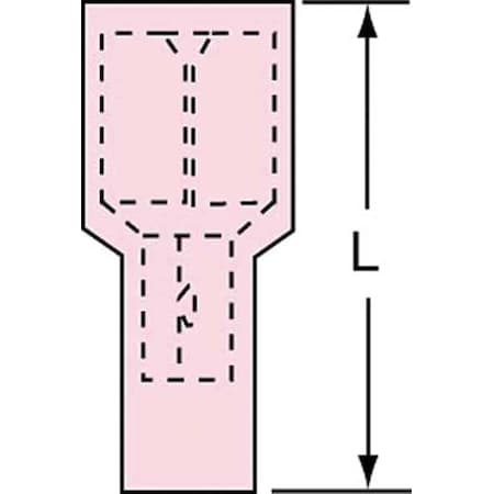 3M Female Disconnect, Red, 22-18AWG, PK1000 MNI18-250DFIK