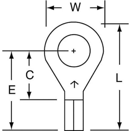 3M Ring Terminal, 1/4 in Stud Size, 14 AWG, 600 V, Bare Insulated, Bare, Crimp Termination Only MU14-14R/SK