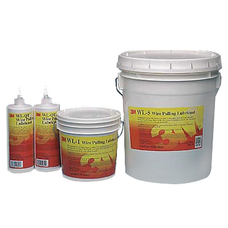 3M 5 gal Cable and Wire Pulling Lubricants Bucket Translucent White WL-5