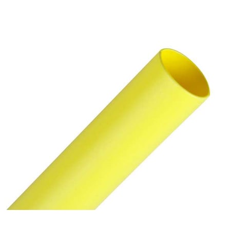 3M Heat Shrink Tube, Thin Wall, 2:1 I.D. Shrink Ratio, 0.38 in I.D. Before Shrinking, Yellow, 4 ft FP301-3/8-48"-YELLOW-125 PCS