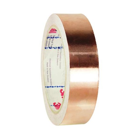 3M ConductiveElectricalTape, Brown, 18ydL, PK9 1182, 1 in x 18 yd