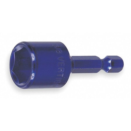 Zoro Select Concrete Nut Driver Socket, Steel polished 2GE68