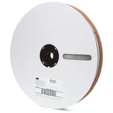 3M Reclosable Fastener, Rubber Adhesive, 150 ft, 1 in W, Black, 3 PK SJ3530