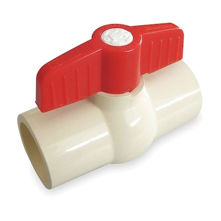 Zoro Select 1-1/4" Socket CPVC Ball Valve Inline 107-126