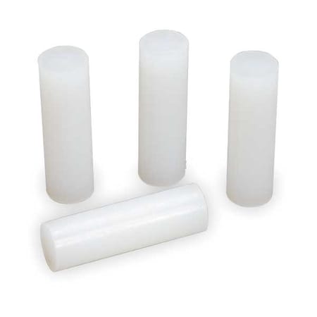 3M Plastic Adhesive, clear, 5/8 in Dia, 2 in L, 40 sec Begins to Harden, 484 PK 3764