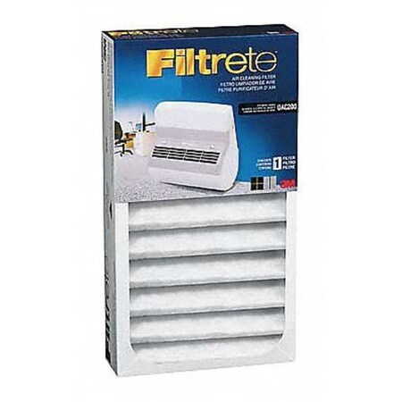 3M Air Cleaning Filter, 7-1/8 In. W, PK6 OAC200RF