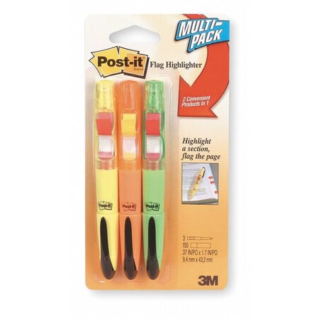 Post-It Highlighters w/Note Flags 689-HL3