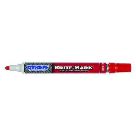 Dykem Paint Marker, Medium Tip, Red Color Family, Paint 84006