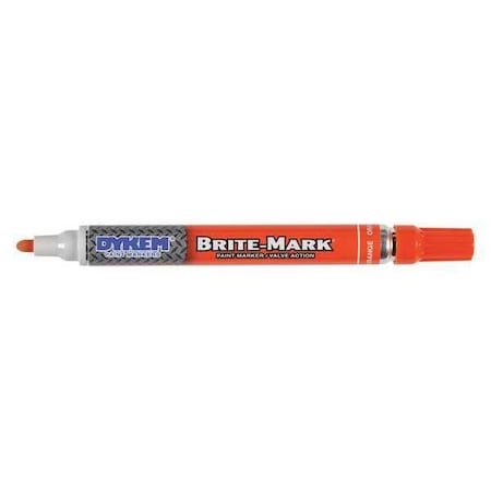 DYKEM Paint Marker, Medium Tip, Orange Color Family, Paint 84005