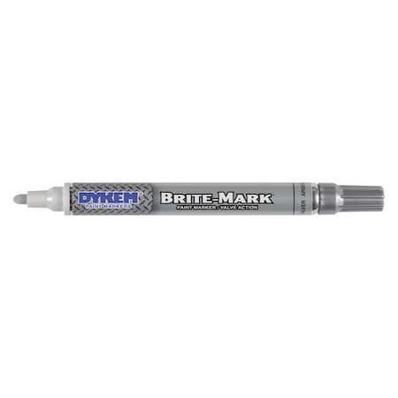 Dykem Paint Marker, Medium Tip, Silver Color Family, Paint 84050