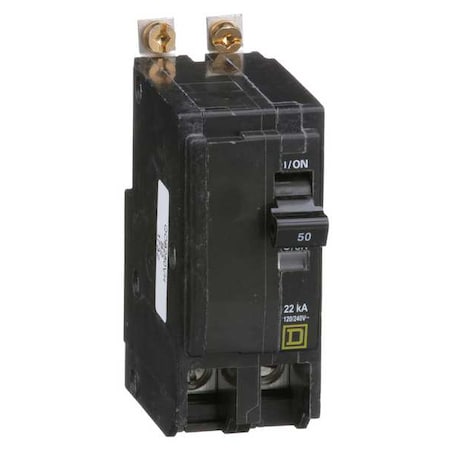 Square D Miniature Circuit Breaker, QO Series, 50A, 2 Pole, 120/240V AC, 22kA at 120/240V AC QOB250VH