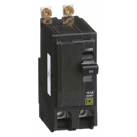Square D Miniature Circuit Breaker, QO Series, 90A, 2 Pole, 120/240V AC, 10kA at 120/240V AC QOB290
