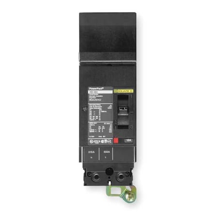 Square D Molded Case Circuit Breaker, HG Series, 110 A, 2 Pole, 600V AC, 65kA at 240V AC HGA261102